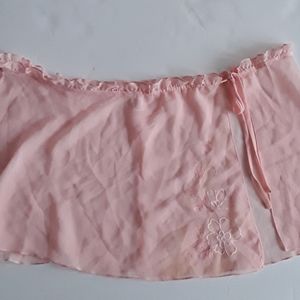 JLo sheer wrap skirt